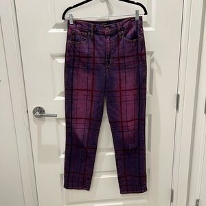 ONE OF A KIND DYED J.CREW PLAID JEANS